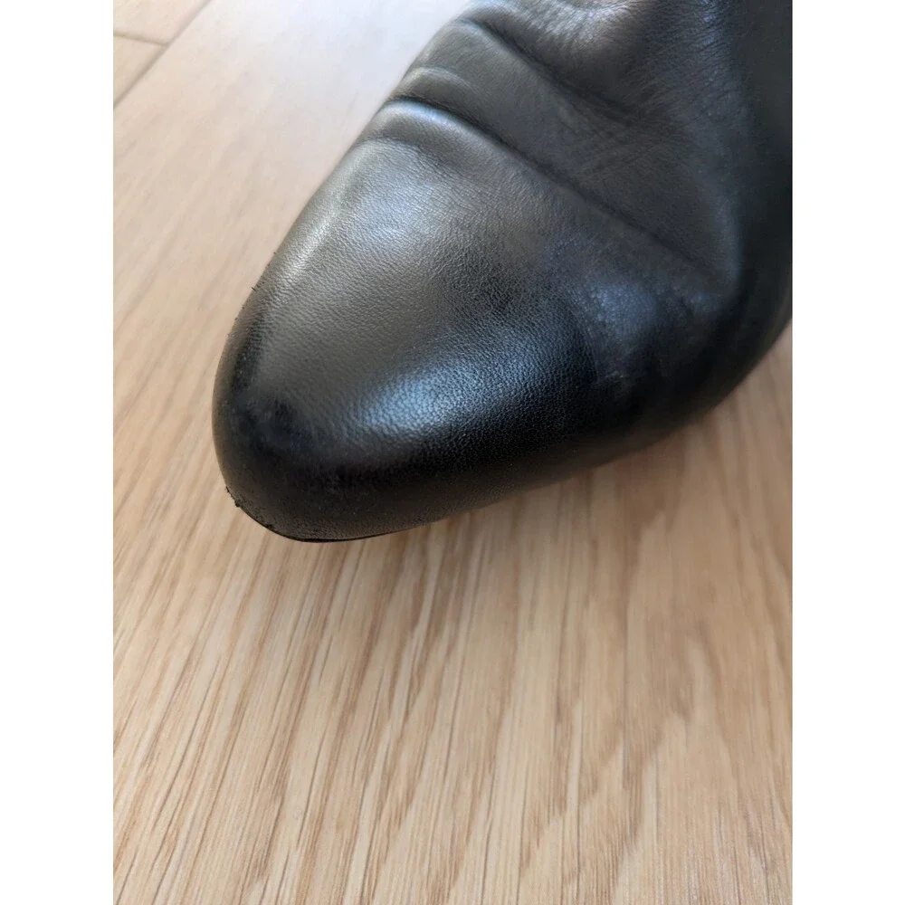 Incredible Y2K PRADA Leather & Nylon Knee High Heel Boots 39.5 (Fits Like 8.5) - Picture 4 of 15